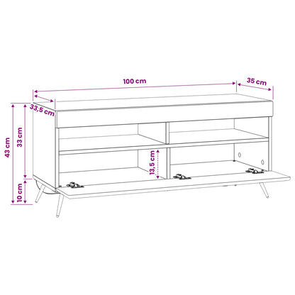 LED TV Cabinet Old Wood Engineered Wood