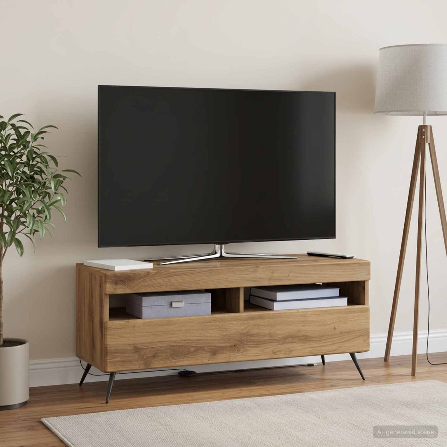LED TV Cabinet Artisan Oak Engineered Wood