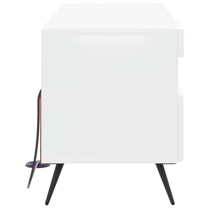 LED TV Cabinet High Gloss White Engineered Wood