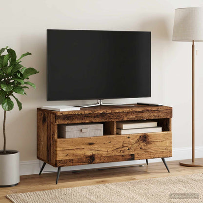 LED TV Cabinet Old Wood Engineered Wood
