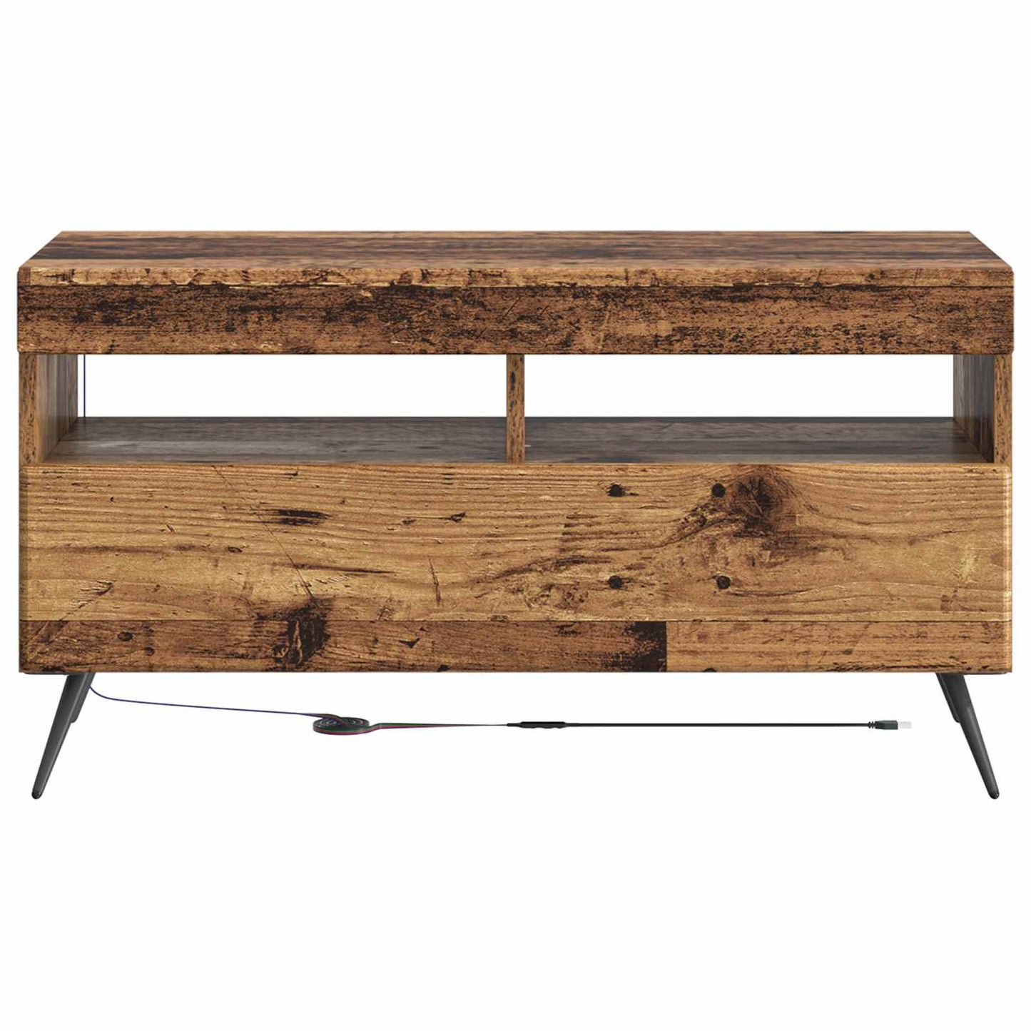 LED TV Cabinet Old Wood Engineered Wood