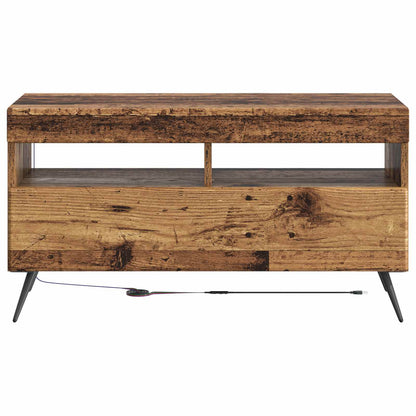 LED TV Cabinet Old Wood Engineered Wood