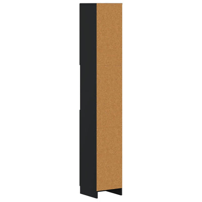 Bathroom Cabinet with Open Shelf UTRECHT Black 30 x 31 x 187 cm