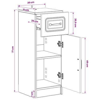 Bathroom Storage Cainet UTRECHT White 30 x 31 x 77 cm