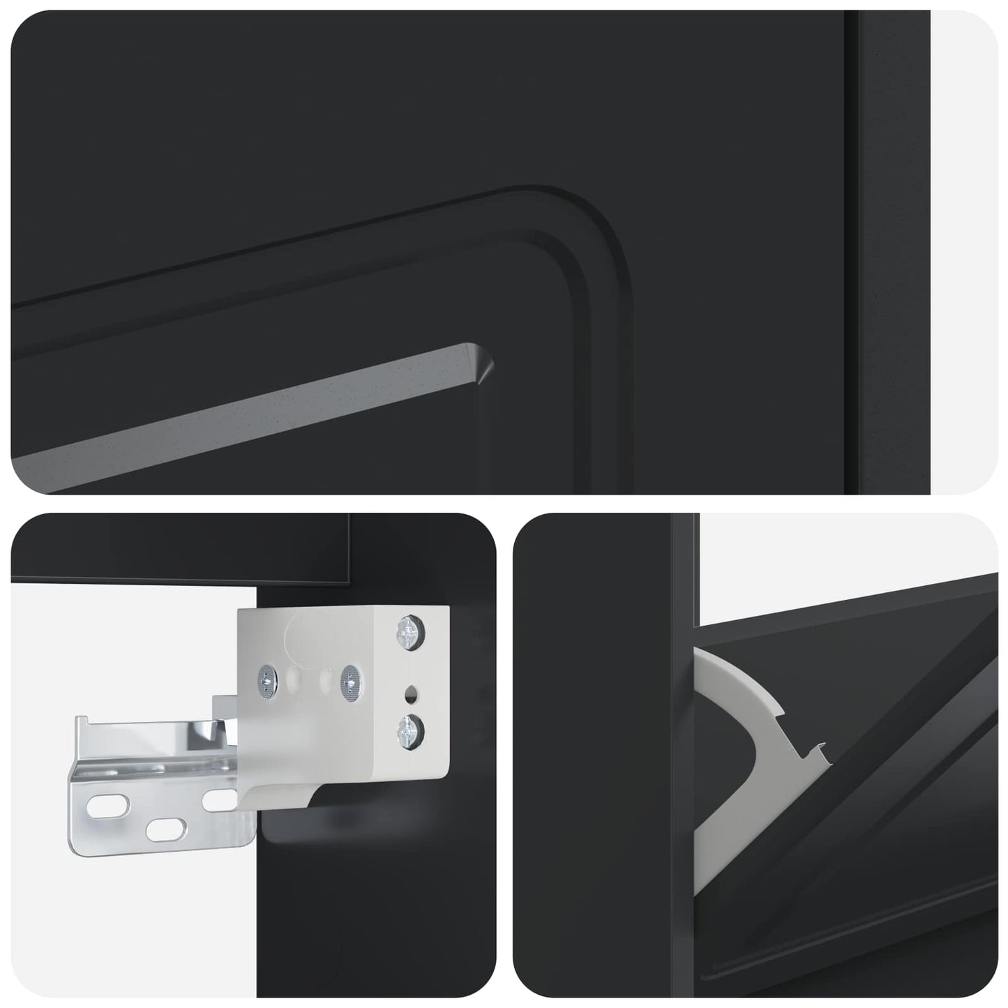 Wall-Mounted Shoe Cabinet UTRECHT 71 x 17 x 43 cm Black