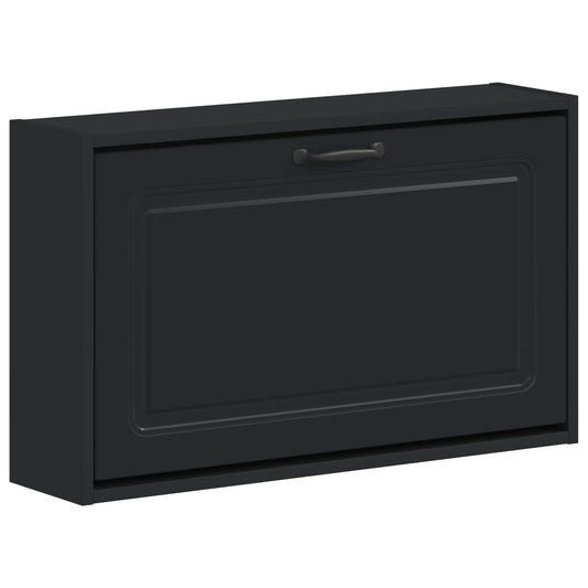 Wall-Mounted Shoe Cabinet UTRECHT 71 x 17 x 43 cm Black