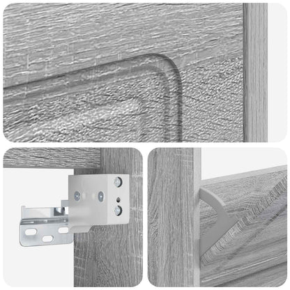 Wall-Mounted Shoe Cabinet UTRECHT 71 x 17 x 43 cm Grey Sonoma
