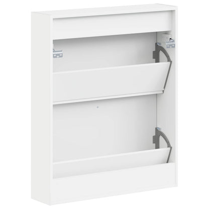 Wall-Mounted Shoe Cabinet UTRECHT 71 x 17 x 86 cm White