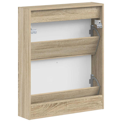 Wall-Mounted Shoe Cabinet UTRECHT 71 x 17 x 86 cm Sonoma Oak