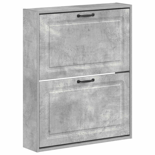 Wall-Mounted Shoe Cabinet UTRECHT 71 x 17 x 86 cm Concrete Grey