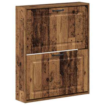 Wall-Mounted Shoe Cabinet UTRECHT 71 x 17 x 86 cm Old Wood