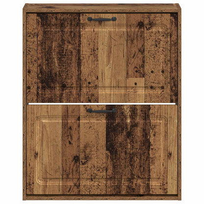 Wall-Mounted Shoe Cabinet UTRECHT 71 x 17 x 86 cm Old Wood