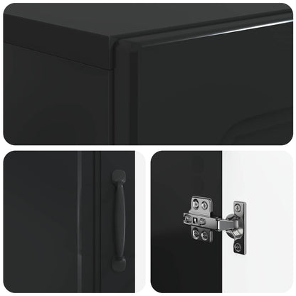 Shoe Cabinet UTRECHT 59.5 x 39.5 x 87 cm Engineered Wood Black