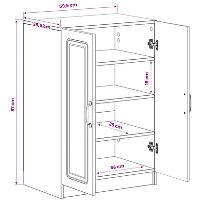 Shoe Cabinet UTRECHT 59.5 x 39.5 x 87 cm Engineered Wood Black