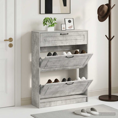 Shoe Cabinet UTRECHT 78 x 24 x 100 cm Engineered Wood
