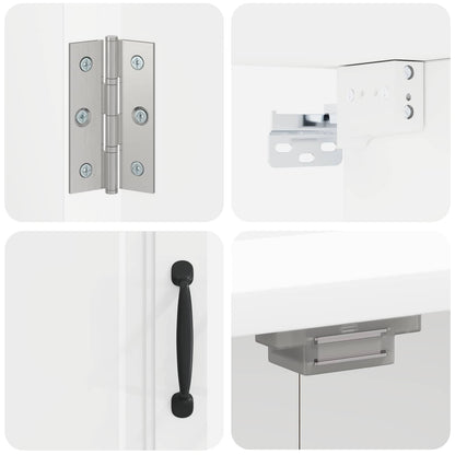Dartboard Cabinet UTRECHT White 52.5 x 10.5 x 53.5 cm