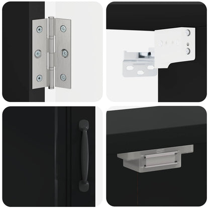 Dartboard Cabinet UTRECHT Black 52.5 x 10.5 x 53.5 cm