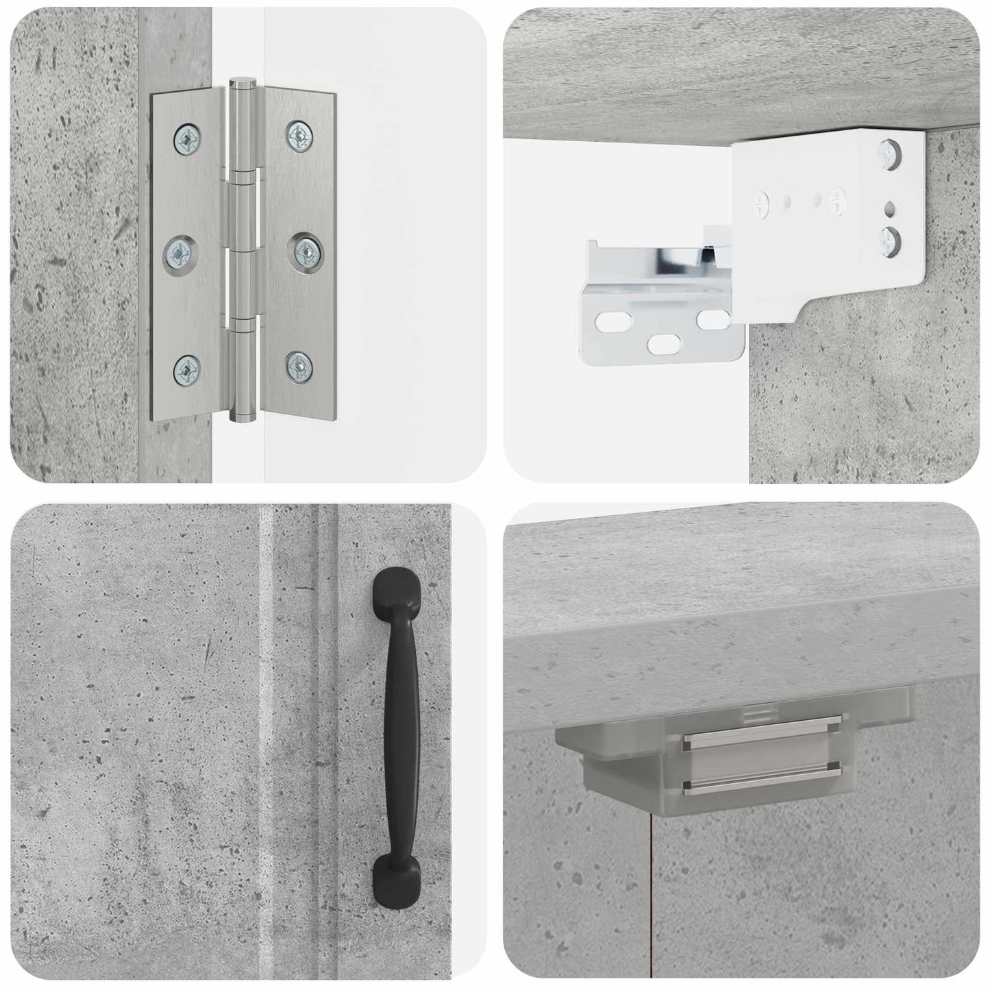 Dartboard Cabinet UTRECHT Concrete Grey 52.5 x 10.5 x 53.5 cm