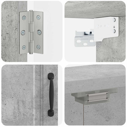 Dartboard Cabinet UTRECHT Concrete Grey 52.5 x 10.5 x 53.5 cm
