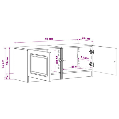 TV Cabinet White Engineered Wood
