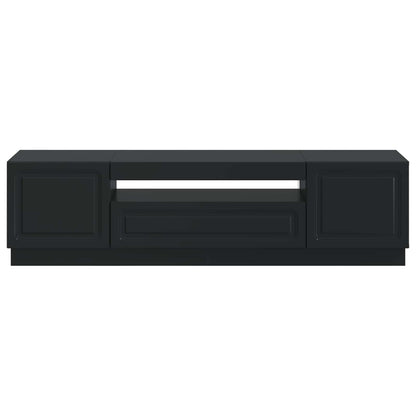 LED TV Cabinet Black Engineered Wood