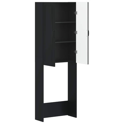 Toilet Cabinet UTRECHT Black 66 x 25.5 x 190 cm Engineered Wood
