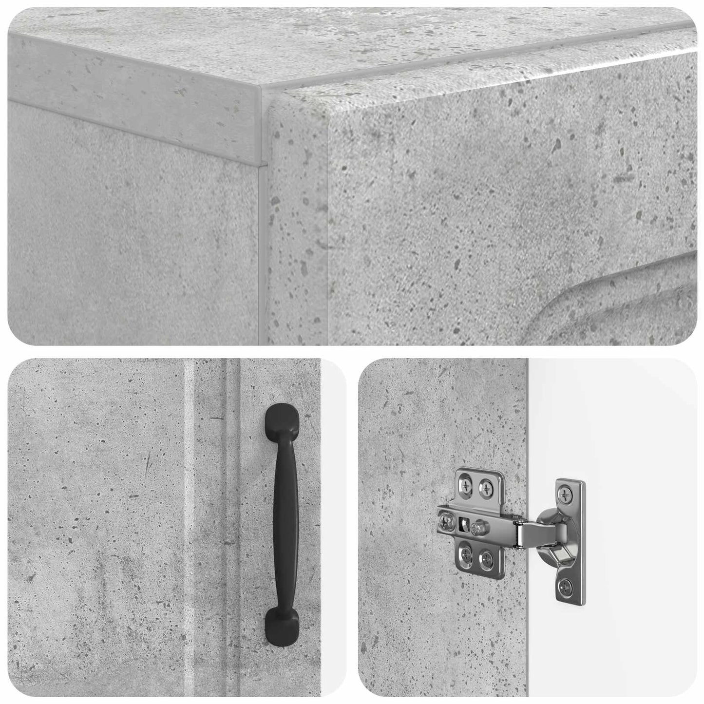 Toilet Cabinet UTRECHT Concrete Grey 66 x 25.5 x 190 cm