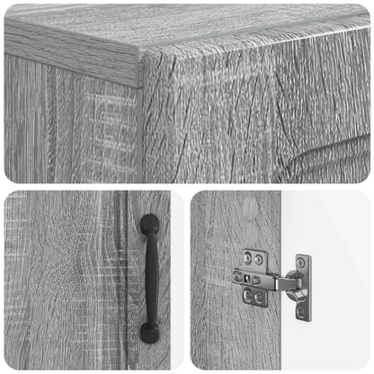 Toilet Cabinet UTRECHT Grey Sonoma 66 x 25.5 x 190 cm