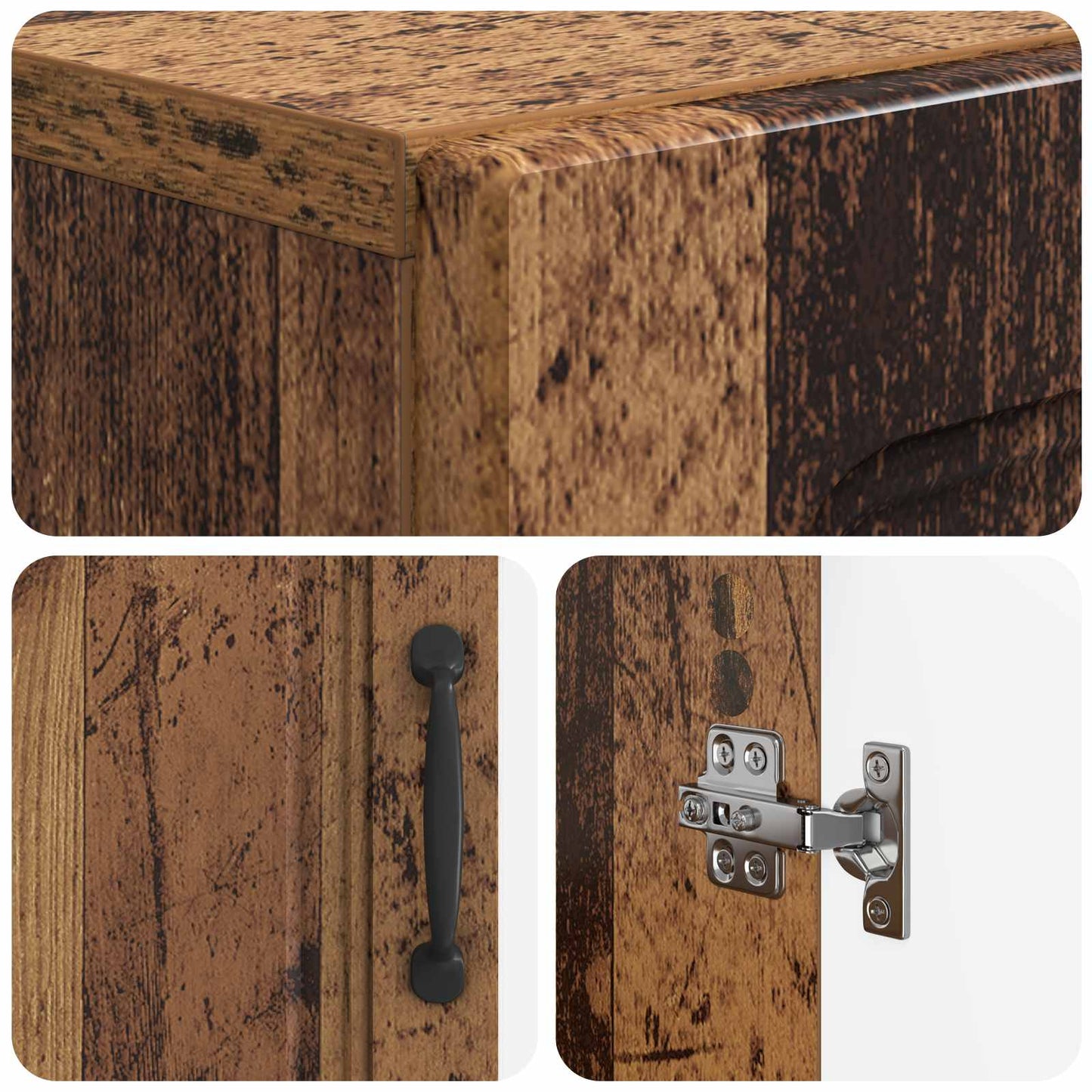 Toilet Cabinet UTRECHT Old Wood 66 x 25.5 x 190 cm