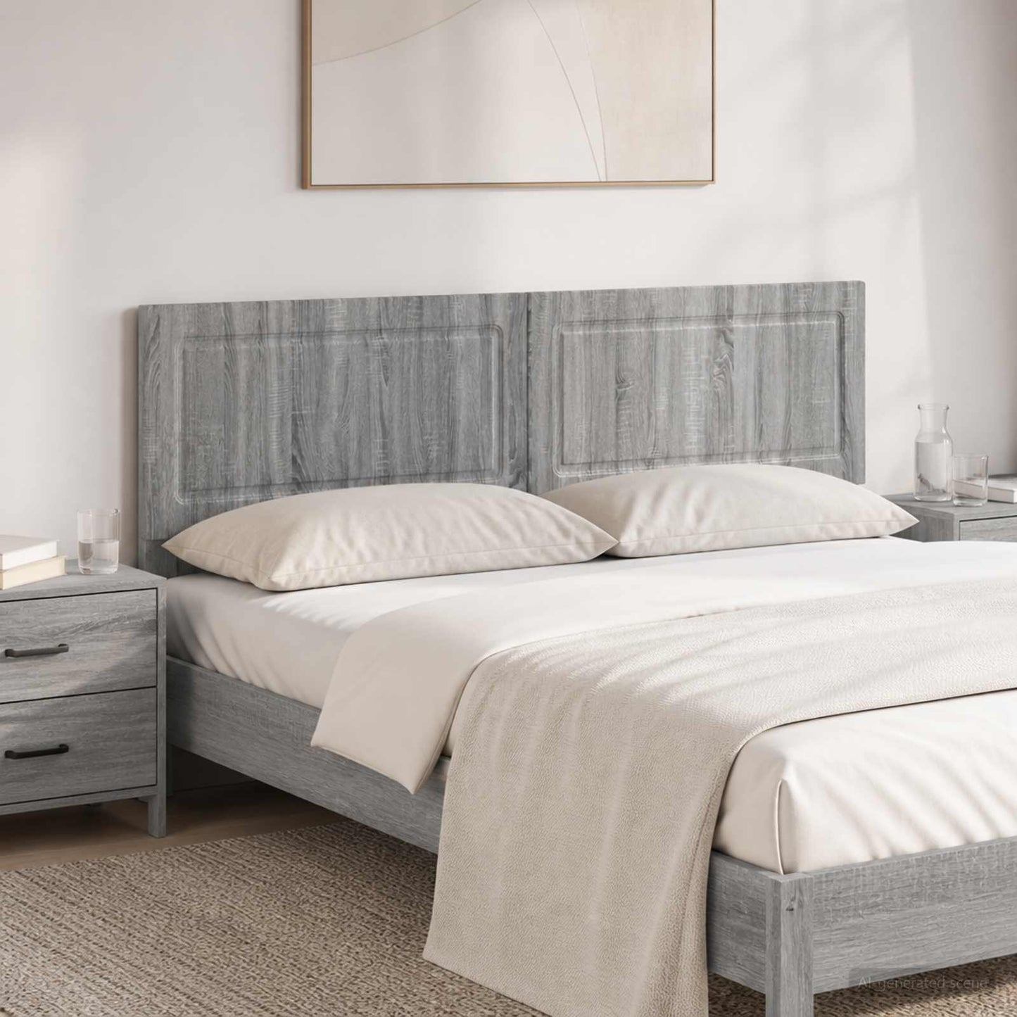 Wall-Mounted Headboard UTRECHT Grey Sonoma Engineered Wood