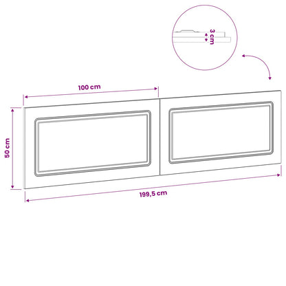 Wall-Mounted Headboard UTRECHT Grey Sonoma Engineered Wood
