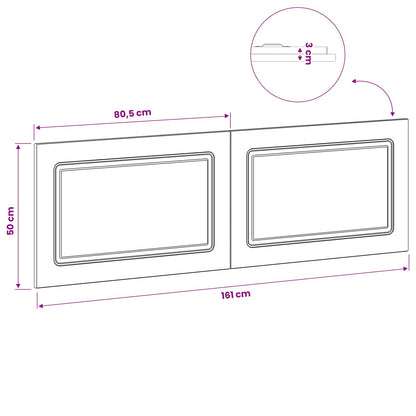 Wall-Mounted Headboard UTRECHT White Engineered Wood