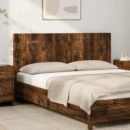 Wall-Mounted Headboard UTRECHT Smoked Oak Engineered Wood