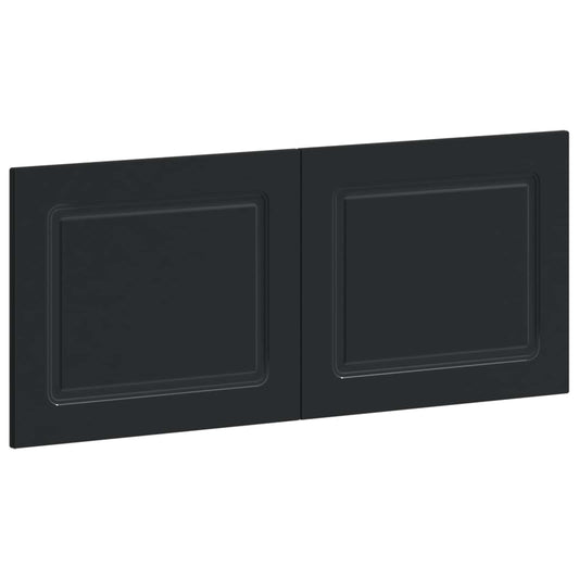 Wall-Mounted Headboard UTRECHT Black Engineered Wood