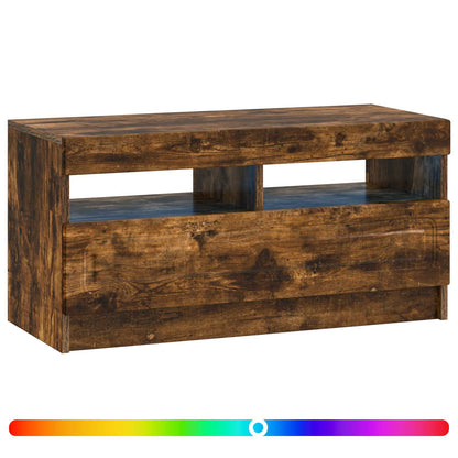 LED TV Cabinet Smoked Oak Engineered Wood