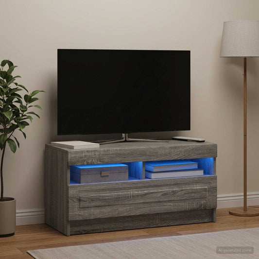 LED TV Cabinet Grey Sonoma Engineered Wood