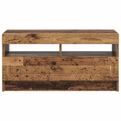 LED TV Cabinet Old Wood Engineered Wood