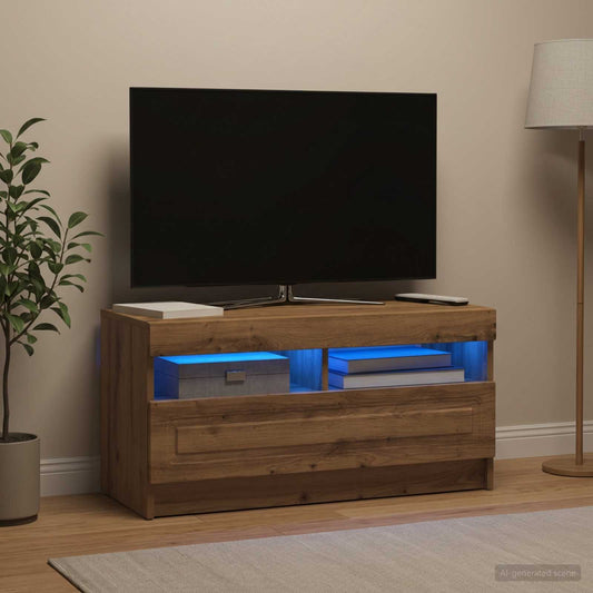 LED TV Cabinet Artisan Oak Engineered Wood