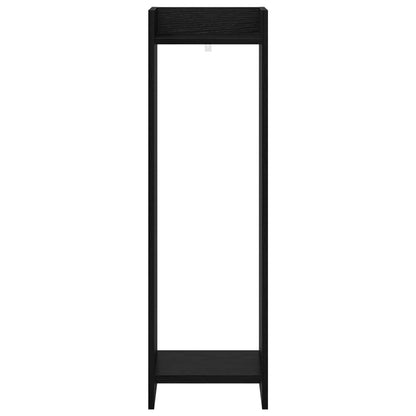 Plant Stand 2 pcs Black Oak 30 x 30 x 100 cm Engineered Wood