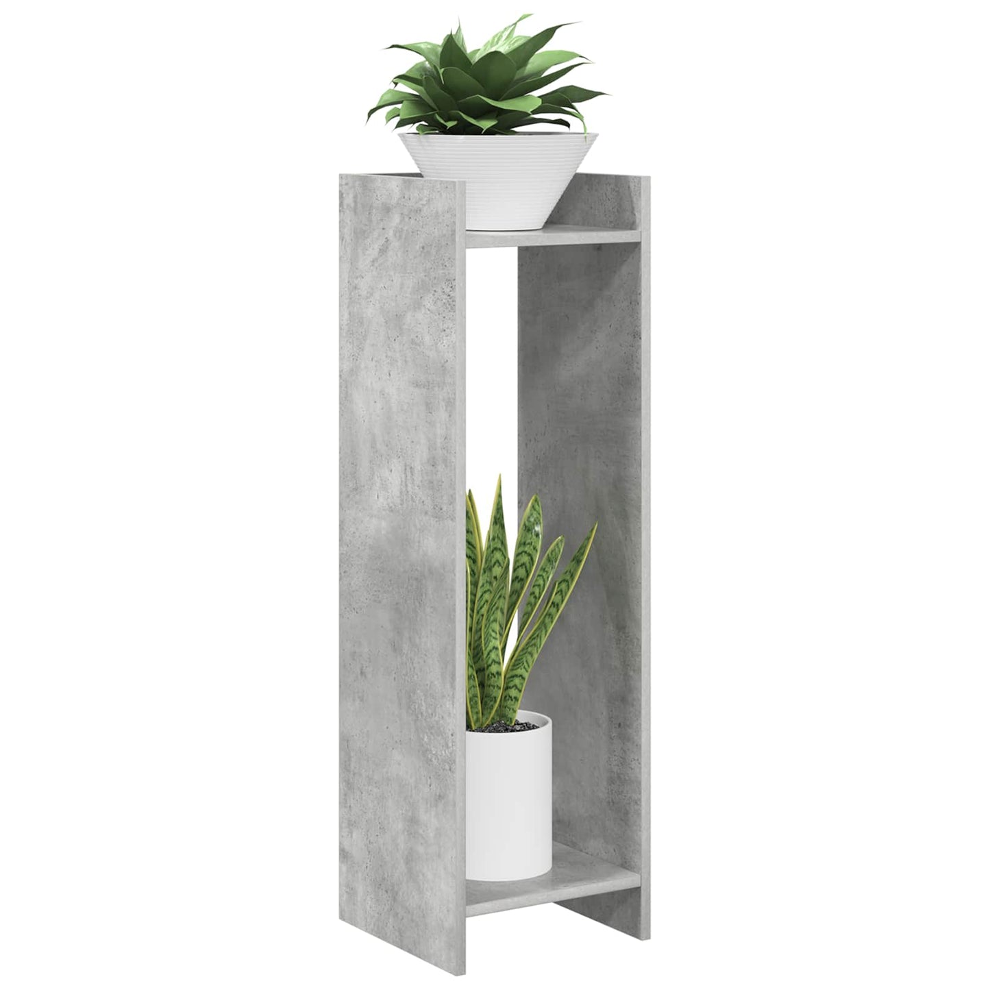 Plant Stand Concrete Grey 30 x 30 x 100 cm Engineered Wood