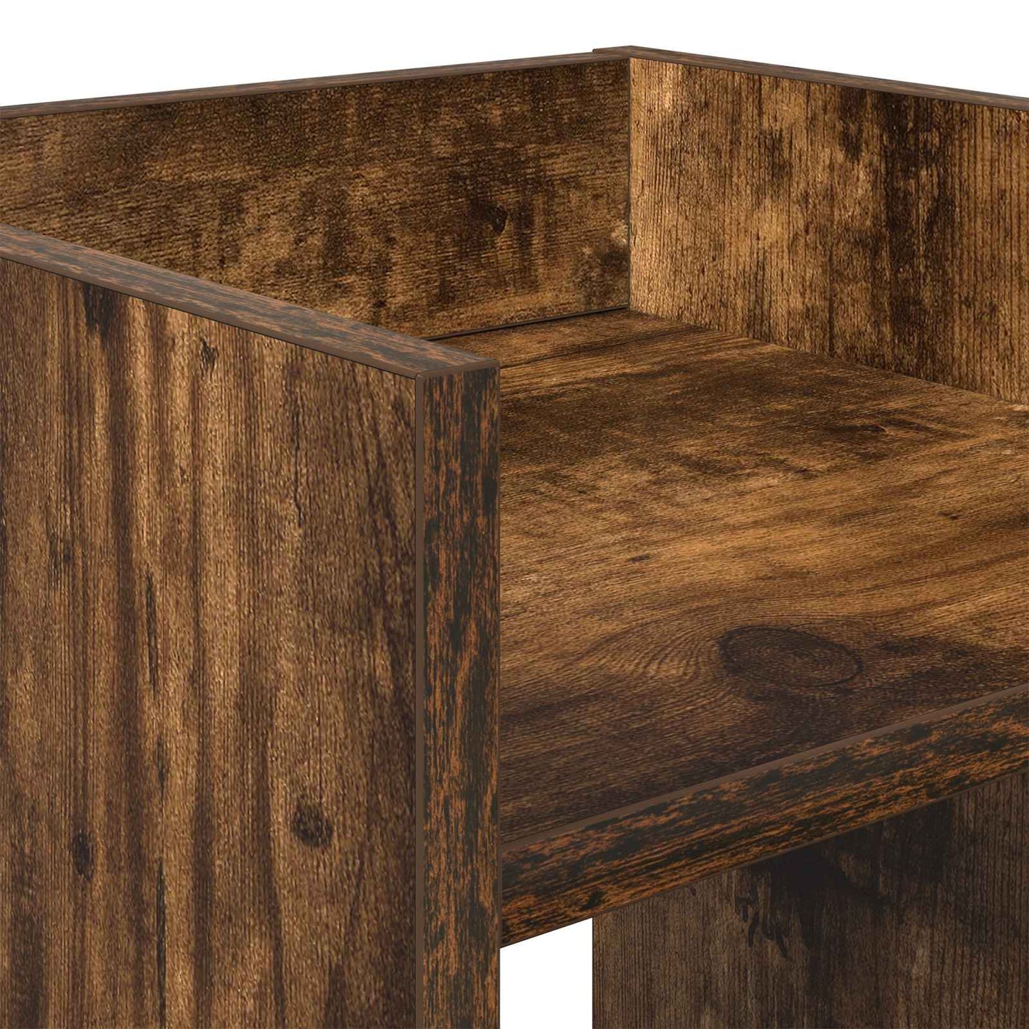 Plant Stand Smoked Oak 30 x 30 x 100 cm Engineered Wood