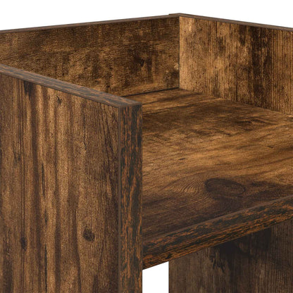 Plant Stand Smoked Oak 30 x 30 x 100 cm Engineered Wood
