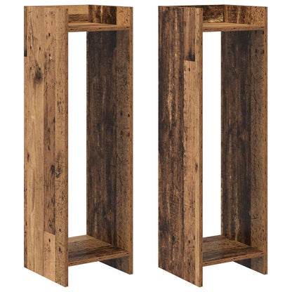 Plant Stand 2 pcs Old Wood 30 x 30 x 100 cm Engineered Wood