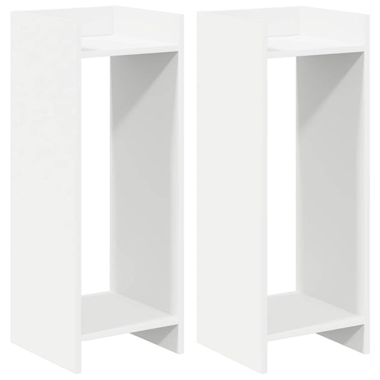 Plant Stand 2 pcs White 30 x 30 x 80 cm Engineered Wood