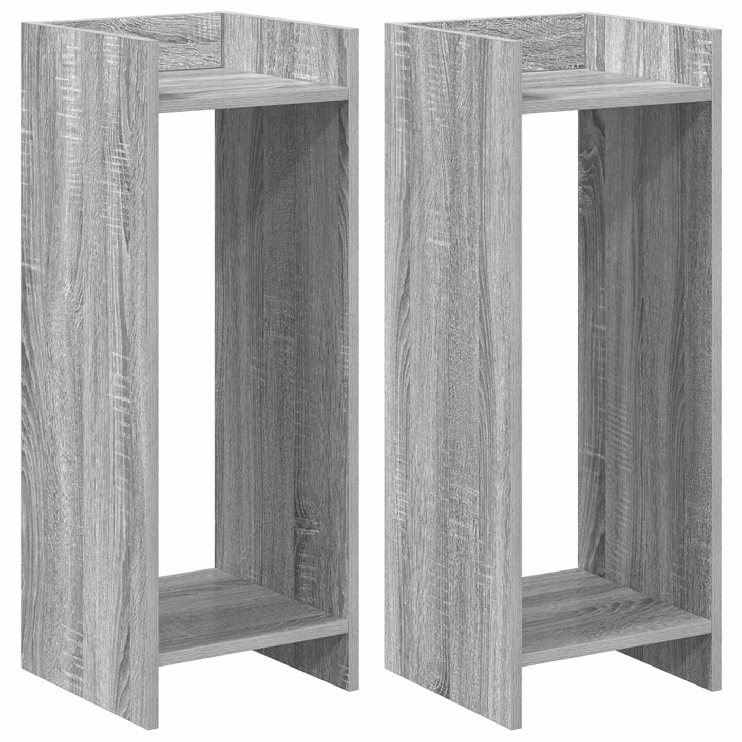 Plant Stand 2 pcs Grey Sonoma 30 x 30 x 80 cm Engineered Wood