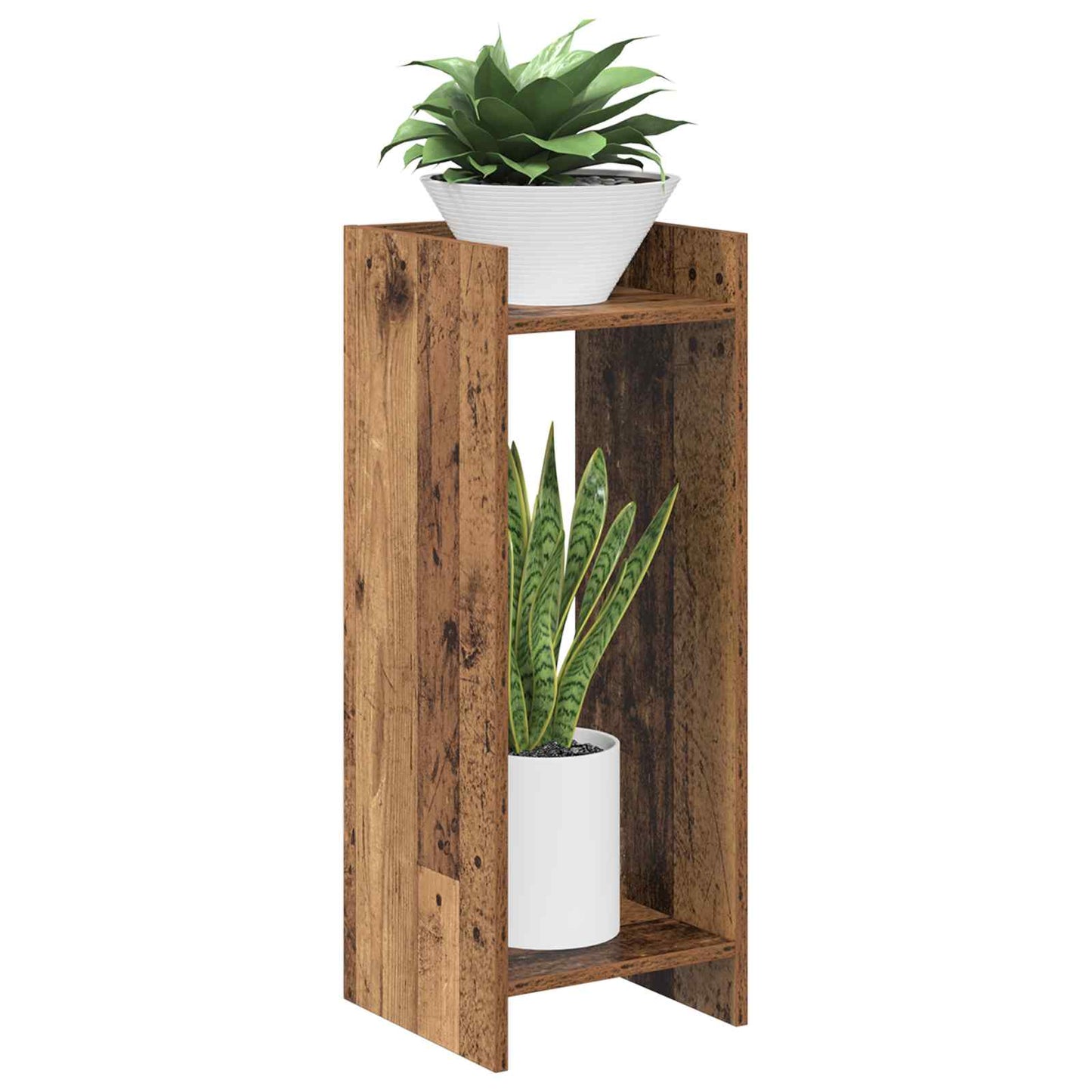 Plant Stand Old Wood 30 x 30 x 80 cm Engineered Wood