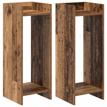 Plant Stand 2 pcs Old Wood 30 x 30 x 80 cm Engineered Wood