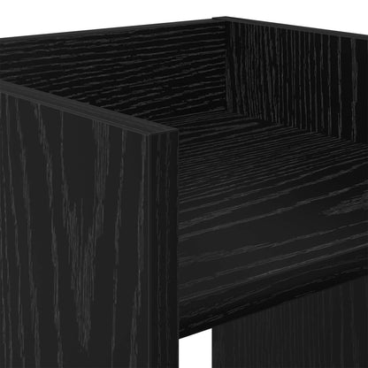 Plant Stand Black Oak 30 x 30 x 60 cm Engineered Wood