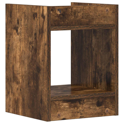 Plant Stand Smoked Oak 30 x 30 x 40 cm Engineered Wood