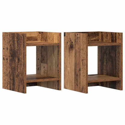 Plant Stand 2 pcs Old Wood 30 x 30 x 40 cm Engineered Wood